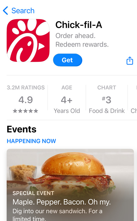 Download the Chick-fil-a app.